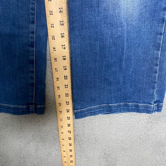 NYDJ womens button fly high waisted wide leg crop lift tuck tummy control 8 - Picture 10 of 11